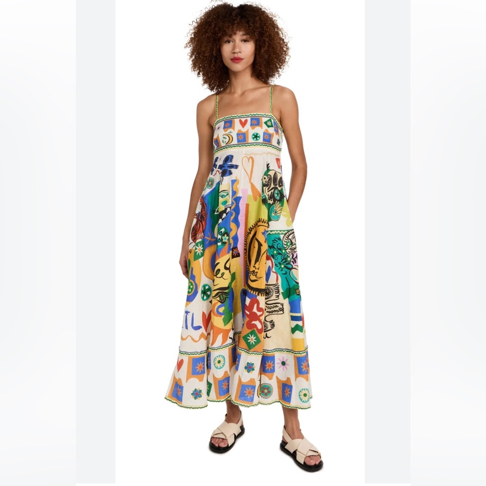 NWT Alemais x Claire Johnson Soleil Midi Sundress Size 2